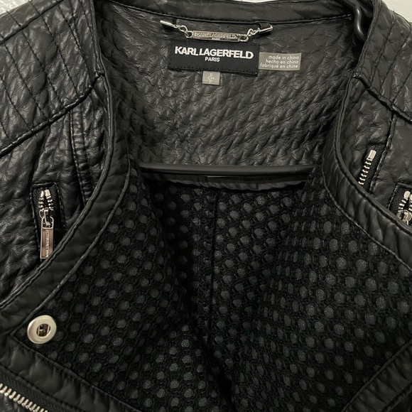 Karl Lagerfeld faux leather jacket - Picture 2 of 2